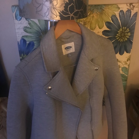 New biker style jacket stretch sweatshirt material - Picture 5 of 7